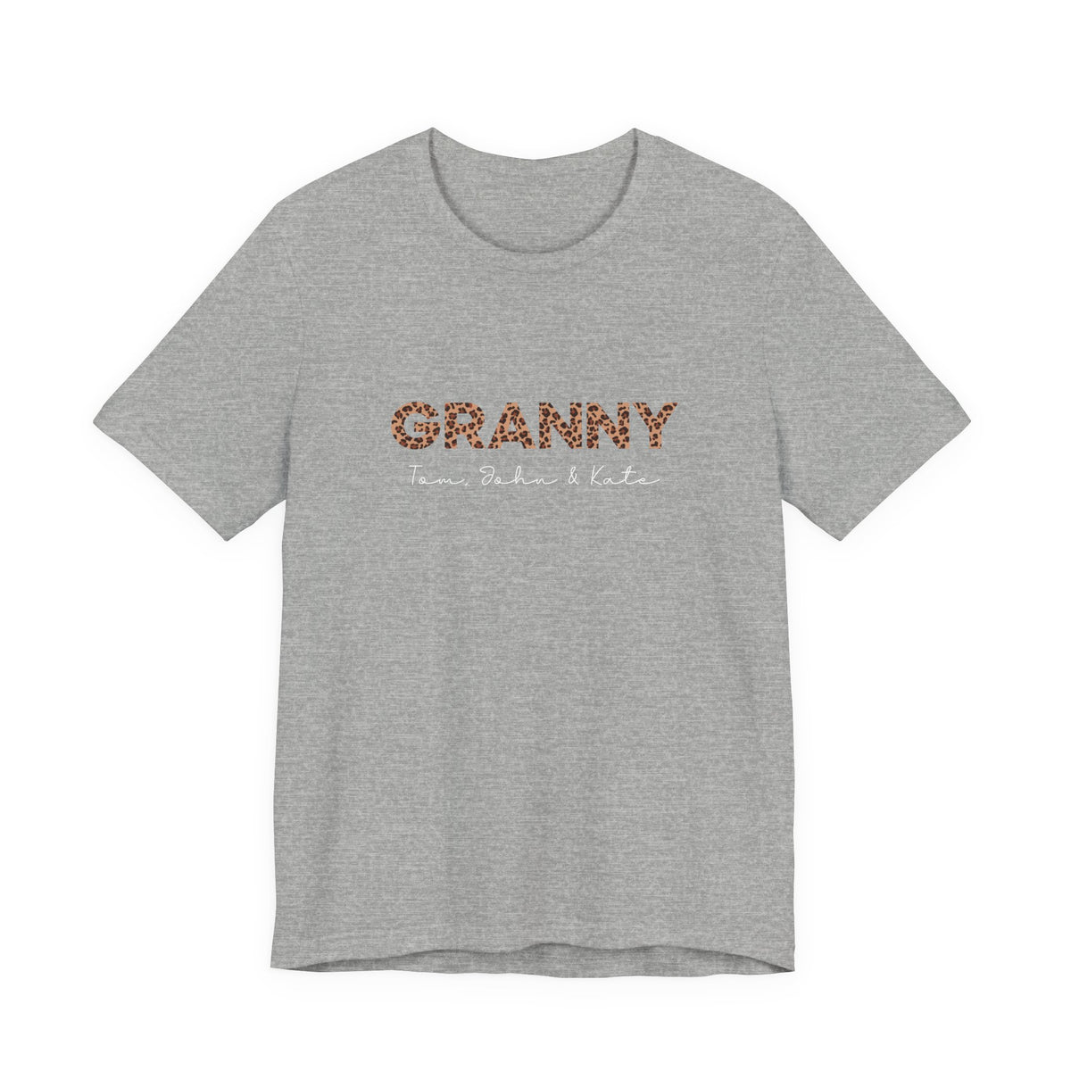 Personalized Leopard Granny T-Shirt