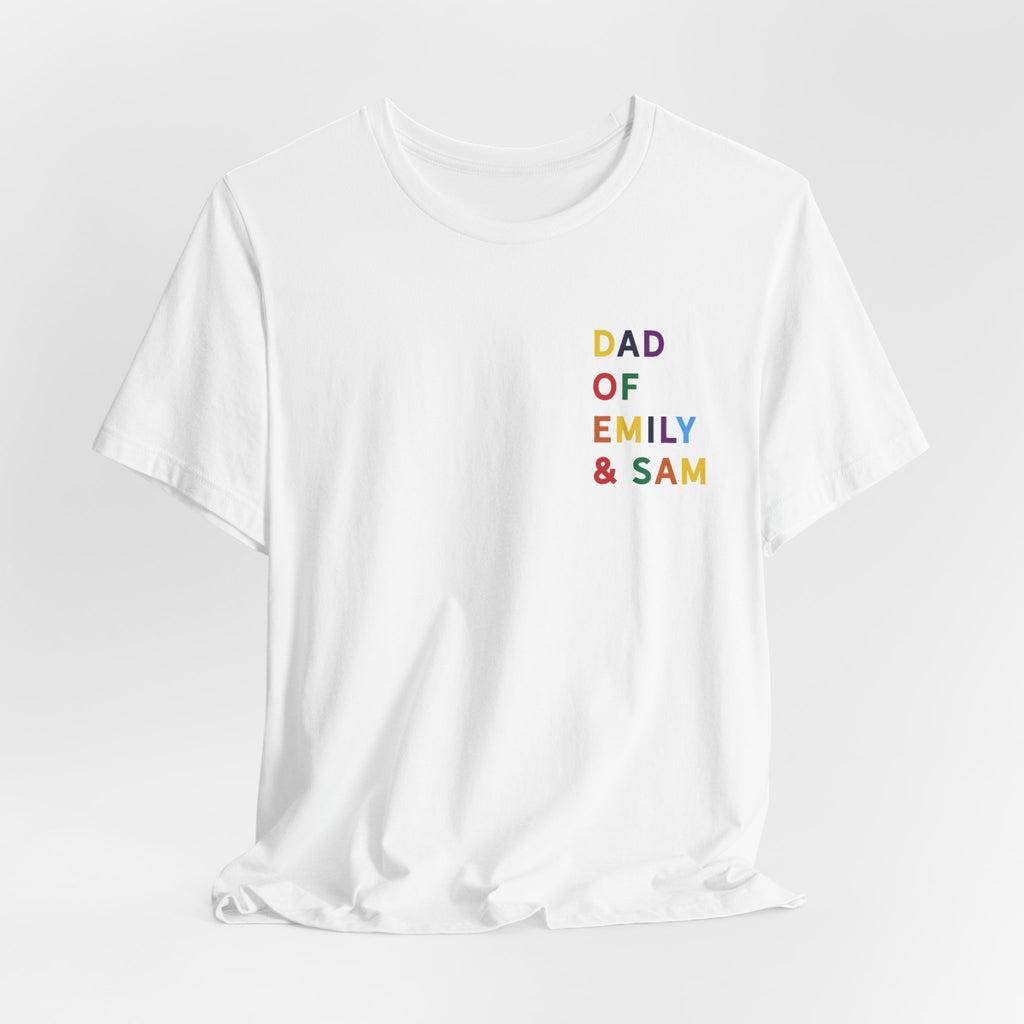 マルチカラーネーム入り Tシャツ ダディ