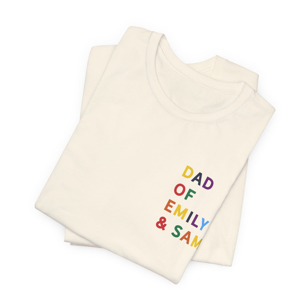 マルチカラーネーム入り Tシャツ ダディ