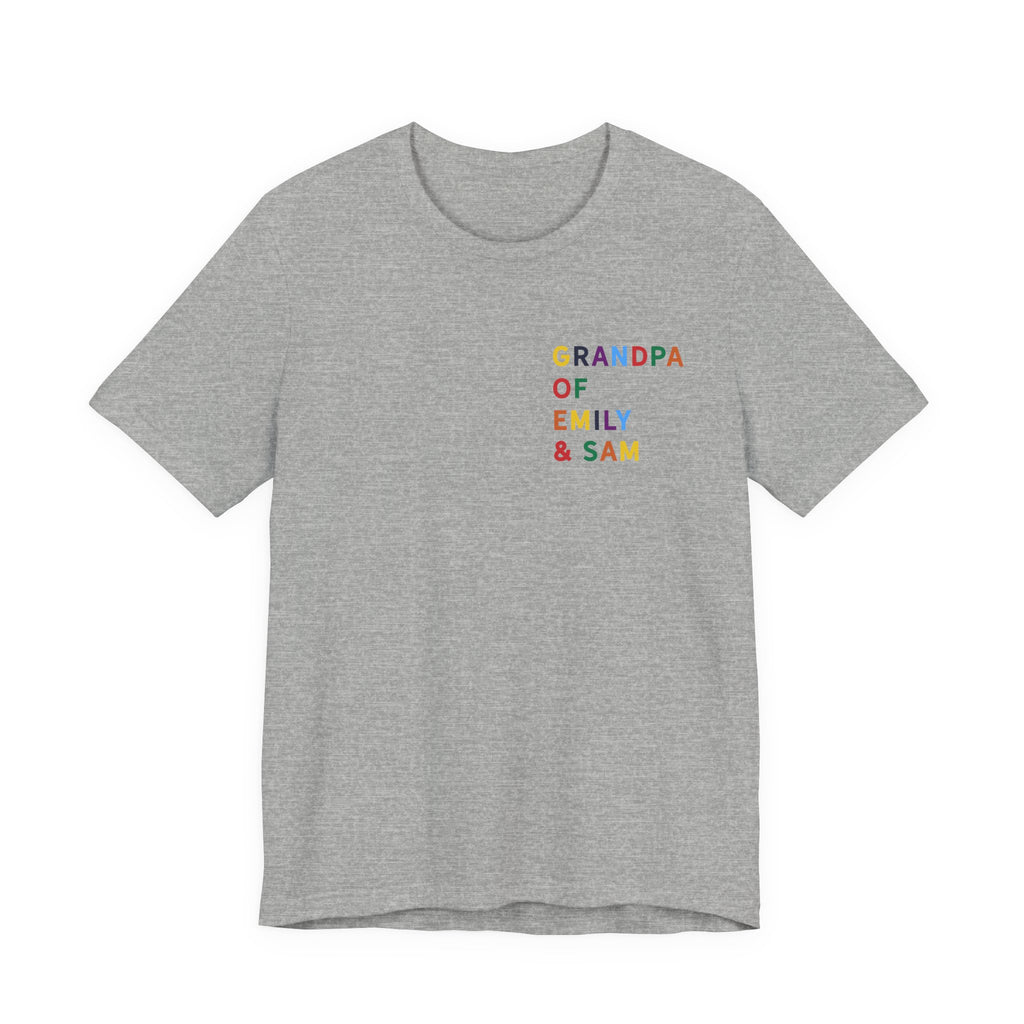 複数色の孫の名前入りおじいちゃんTシャツ