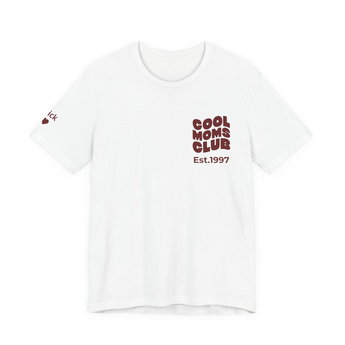 T-Shirt Cool moms club and first names on sleeve