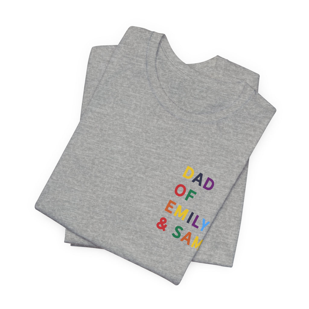 マルチカラーネーム入り Tシャツ ダディ