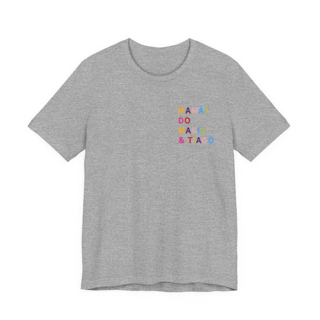 Camiseta Mamãe de Nome Multicolorido