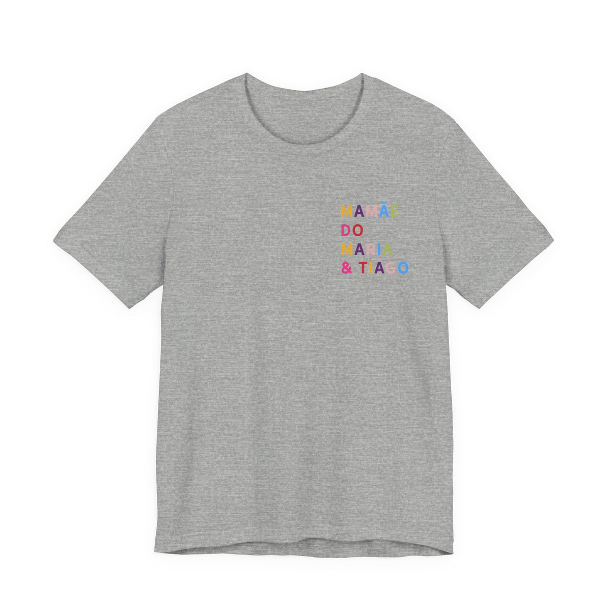 Camiseta Mamãe de Nome Multicolorido