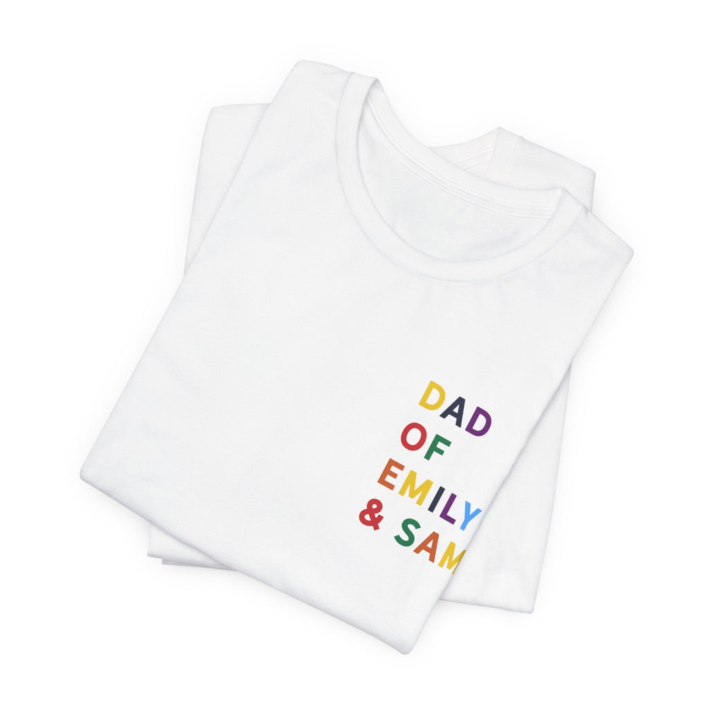 マルチカラーネーム入り Tシャツ ダディ