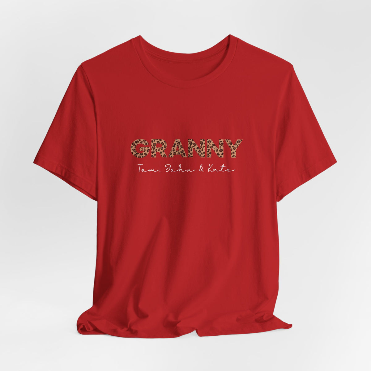 Personalized Leopard Granny T-Shirt