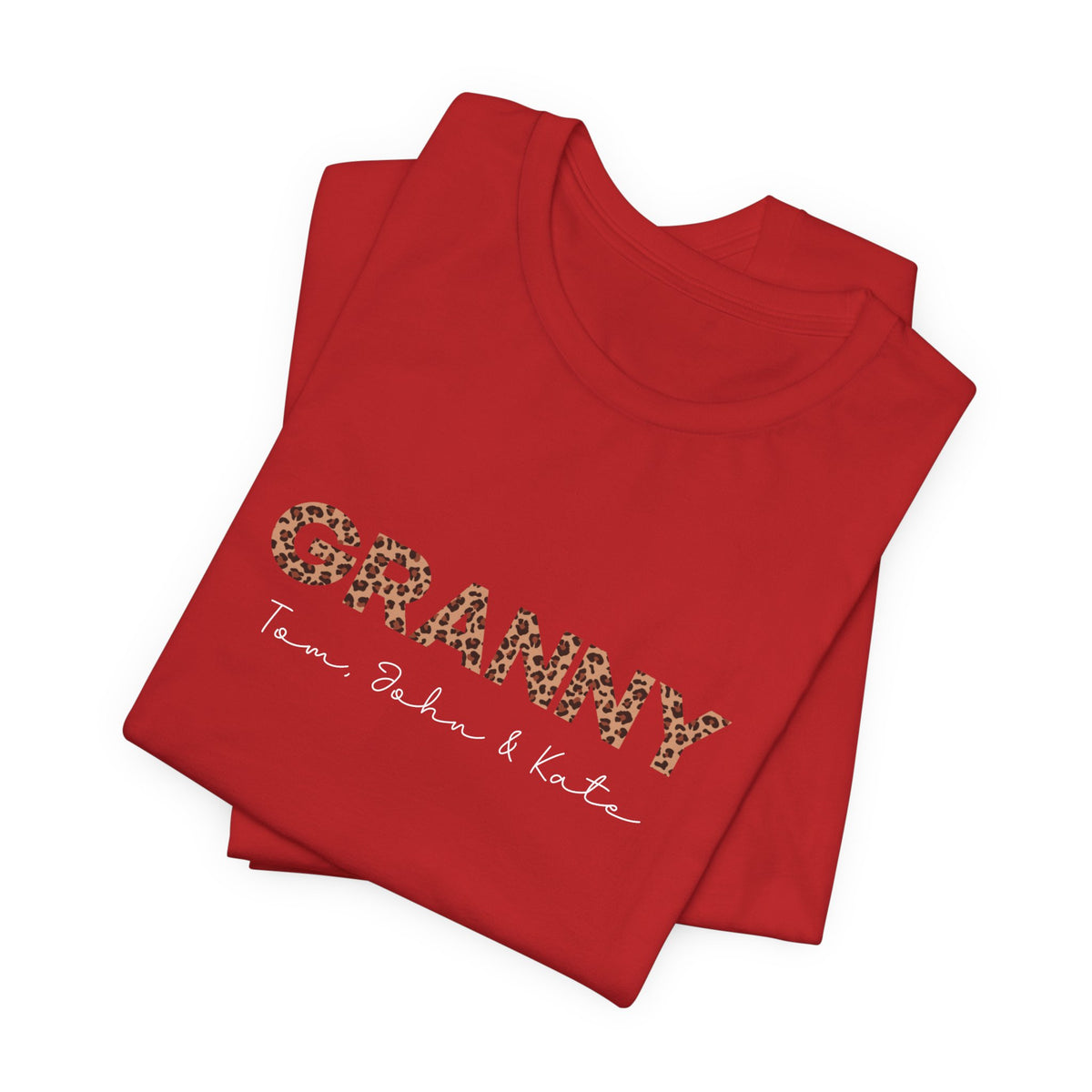 Personalized Leopard Granny T-Shirt