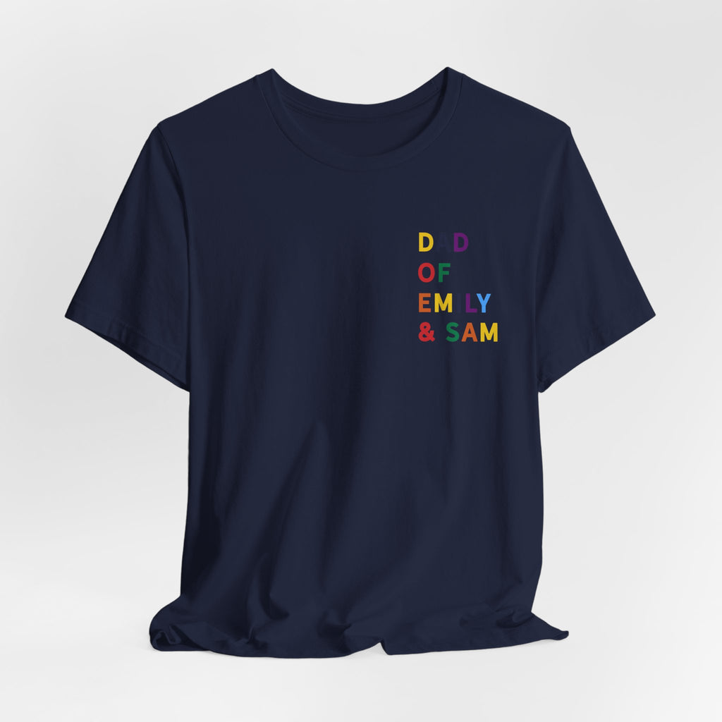 マルチカラーネーム入り Tシャツ ダディ