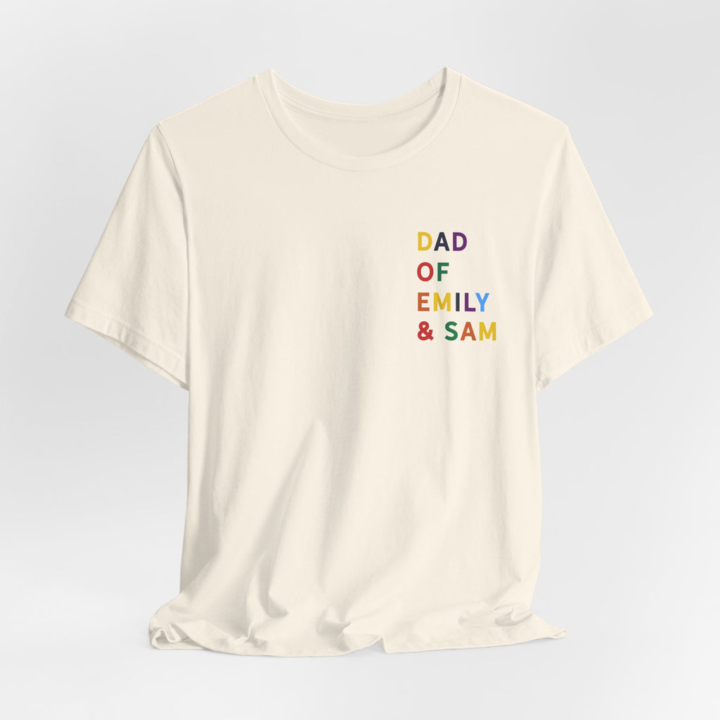マルチカラーネーム入り Tシャツ ダディ