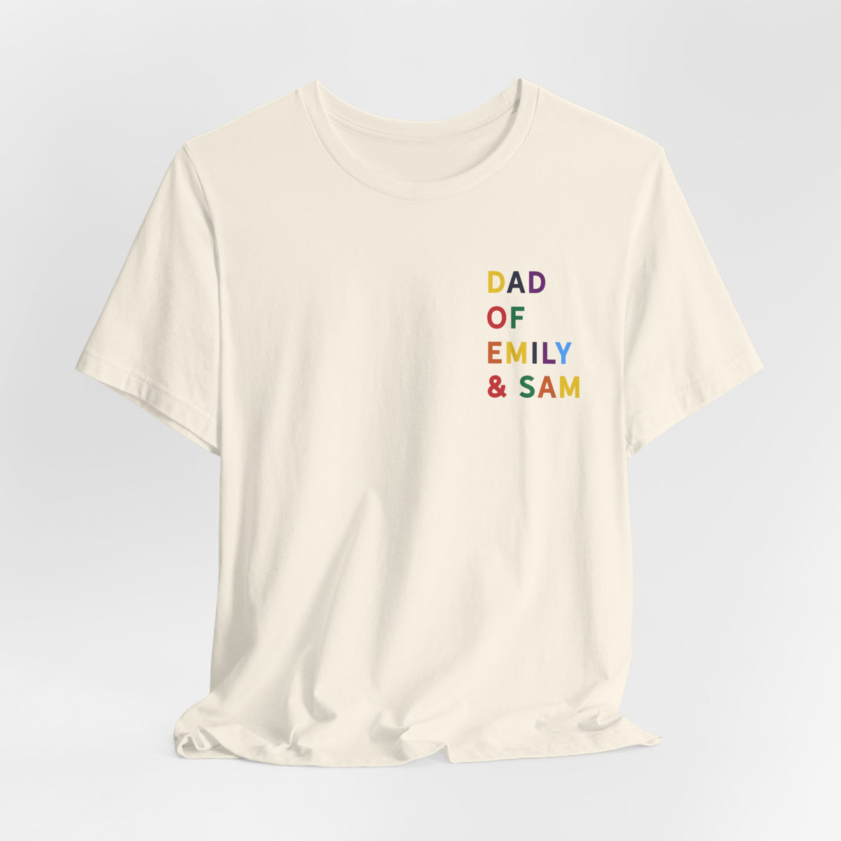 マルチカラーネーム入り Tシャツ ダディ