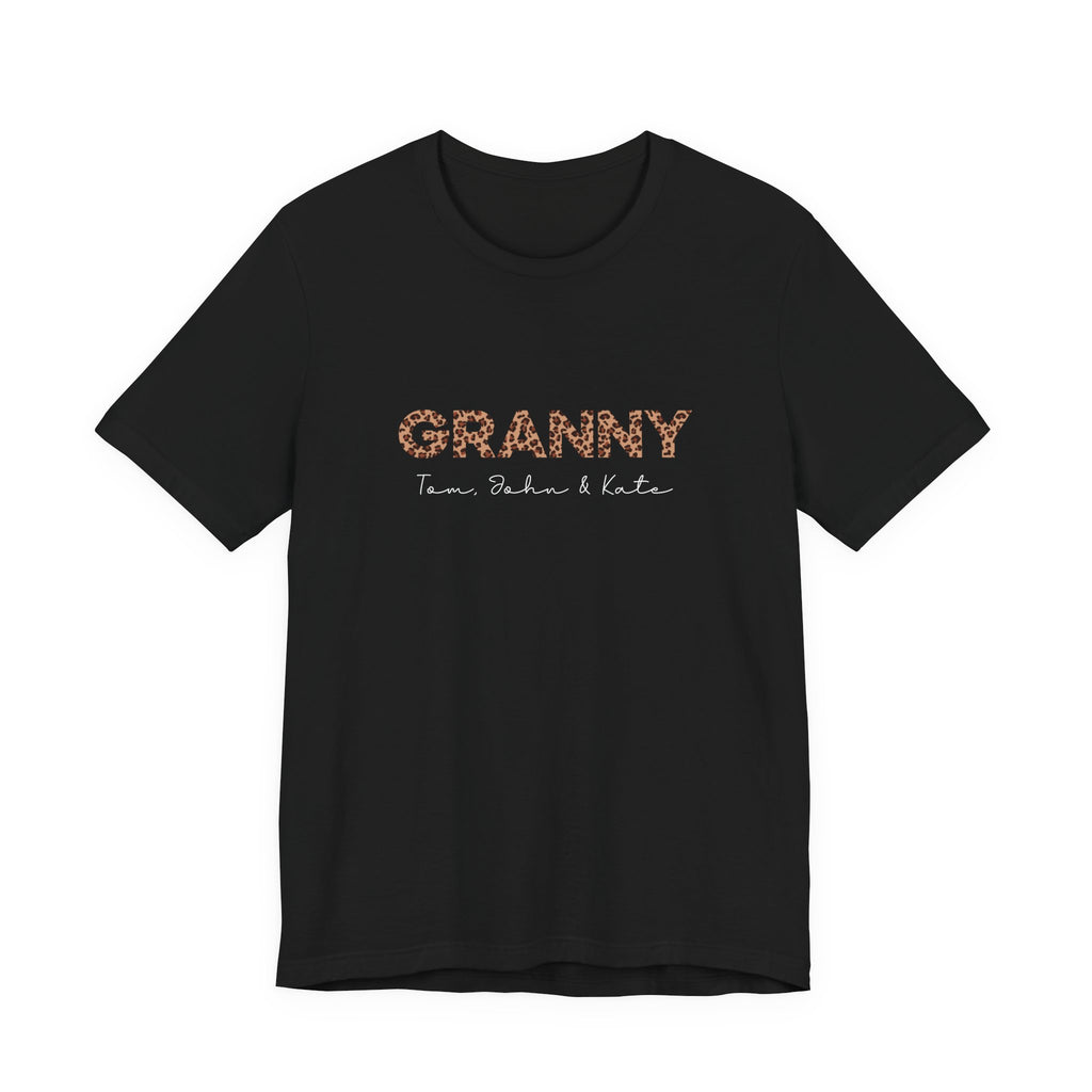 Personalized Leopard Granny T-Shirt