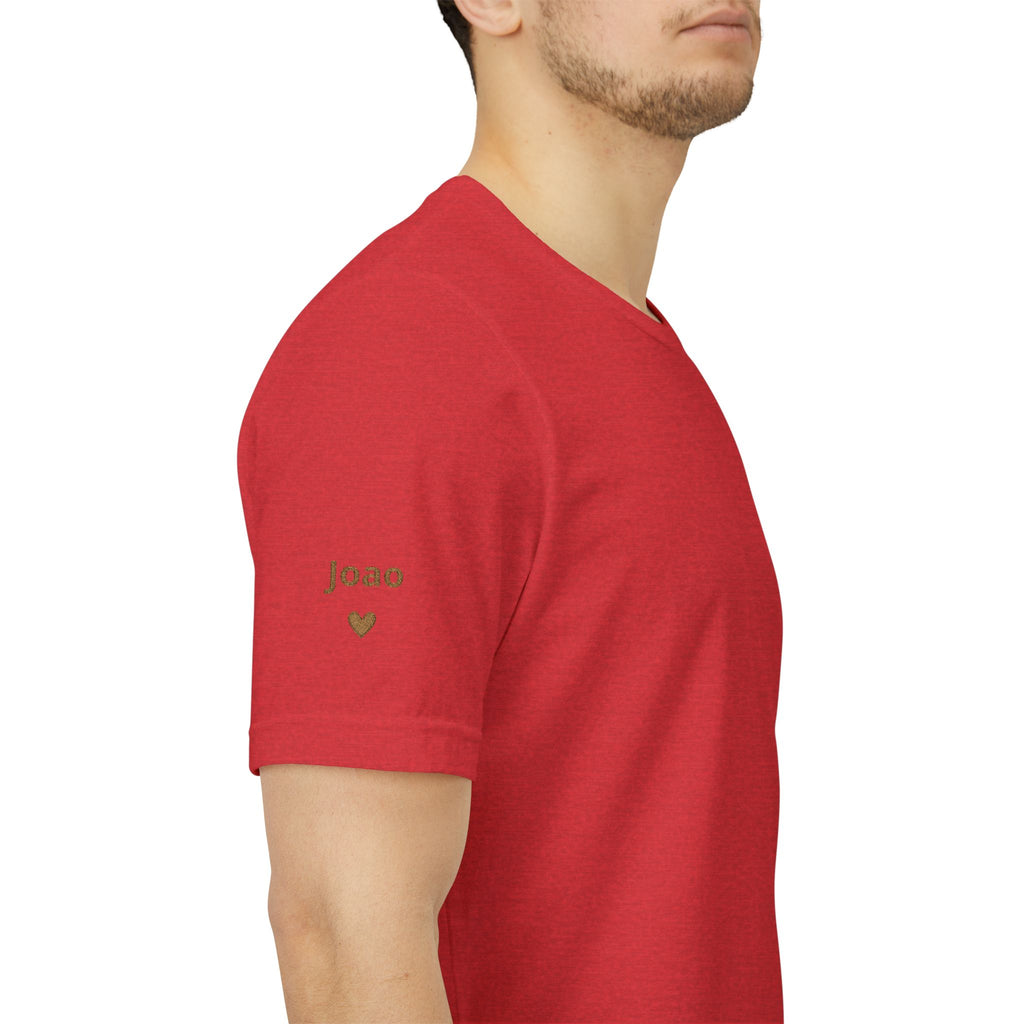 Camiseta Vovô com Data Bordada no Peito e Nomes na Manga