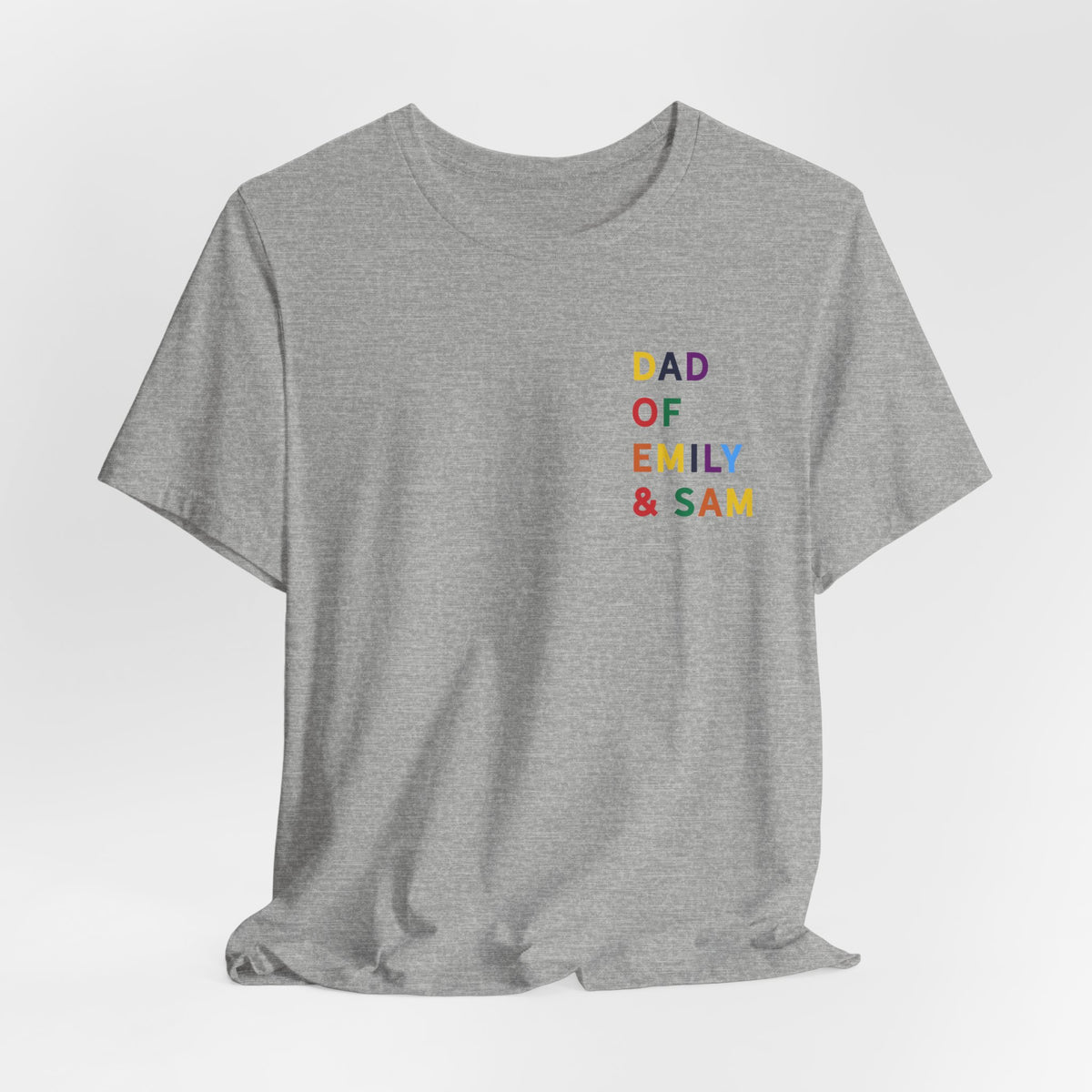 マルチカラーネーム入り Tシャツ ダディ