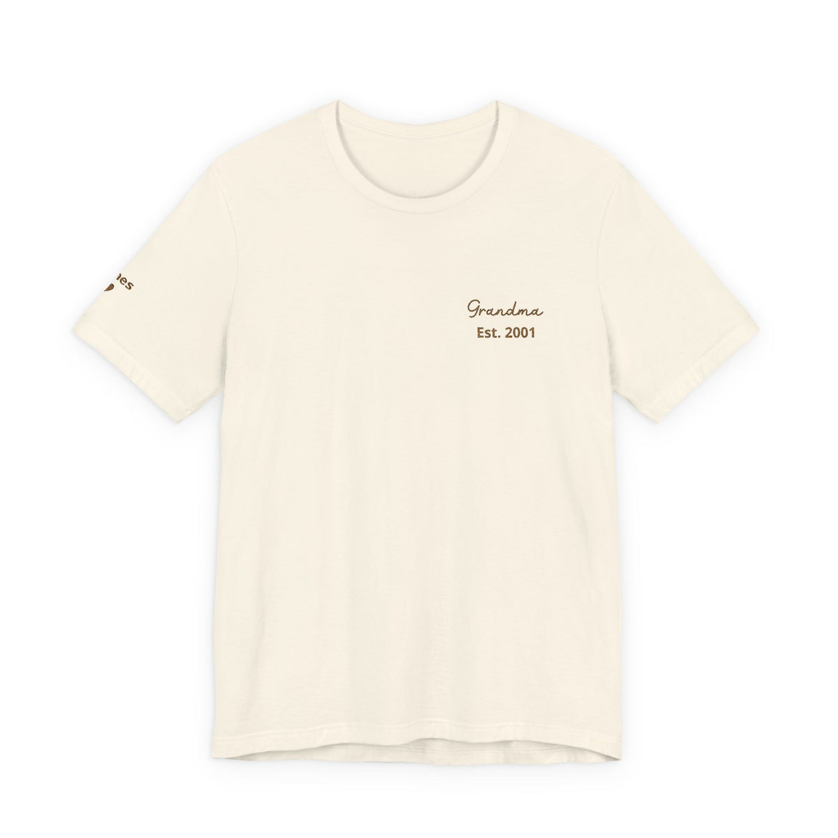 Personalized Grandma Since T-Shirt Embroidered with Names