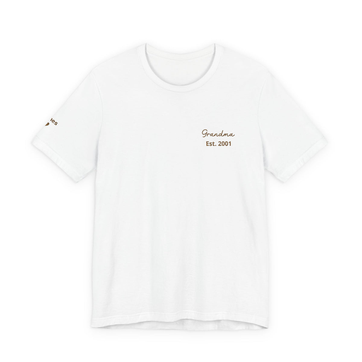 Personalized Grandma Since T-Shirt Embroidered with Names