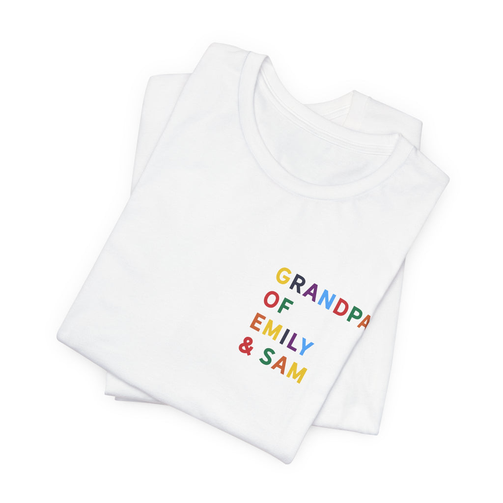 複数色の孫の名前入りおじいちゃんTシャツ
