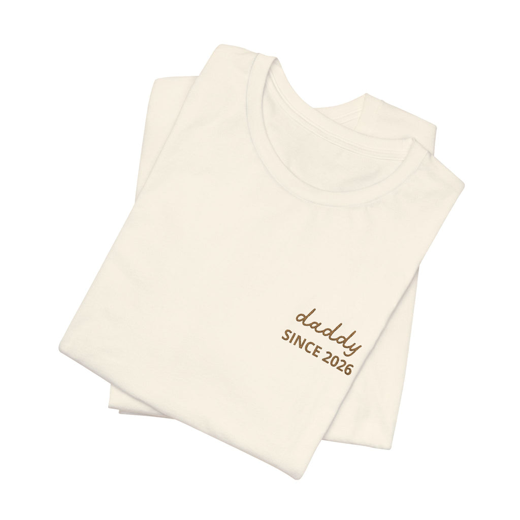 名入れ刺繍入りパーソナルTシャツ パパになって以来