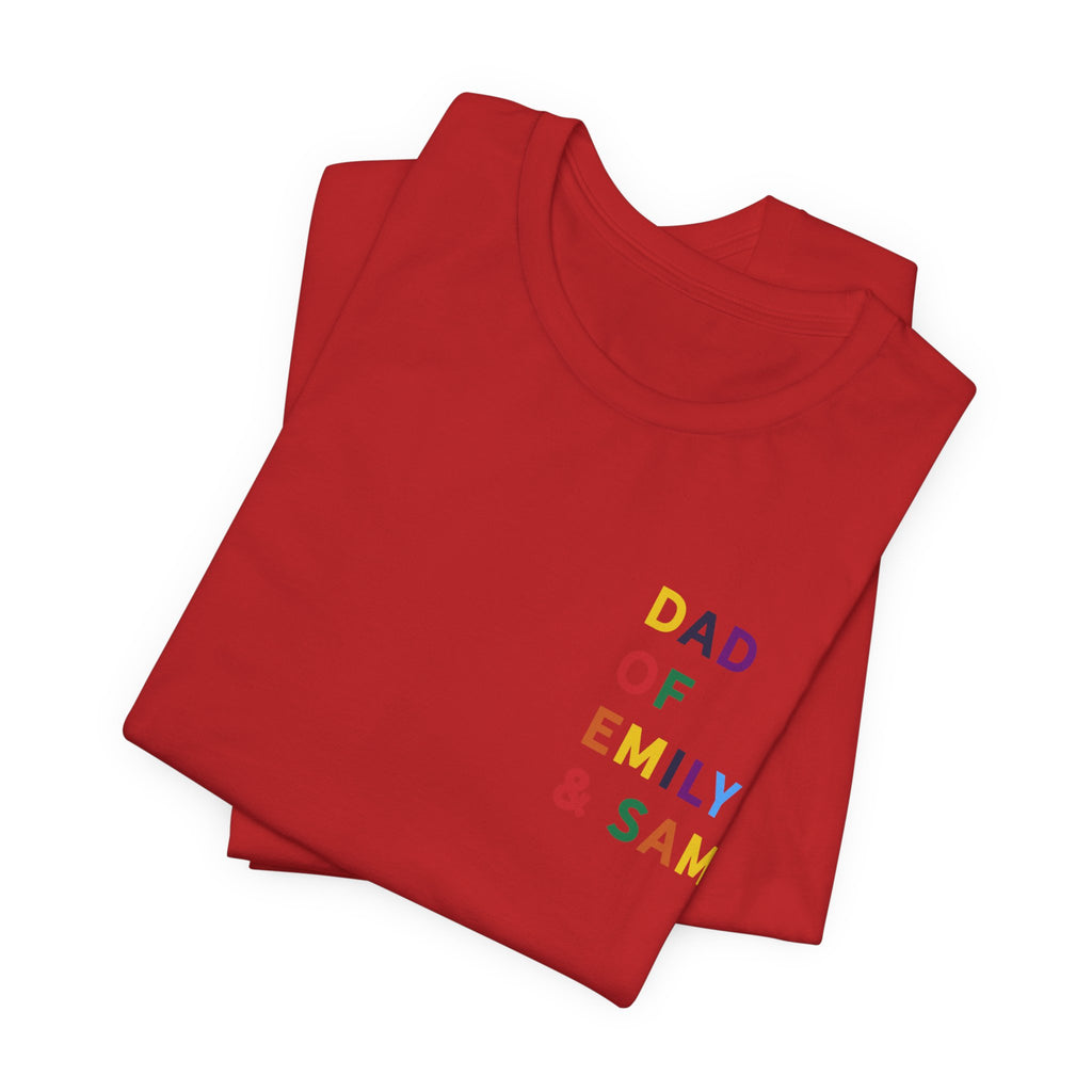 マルチカラーネーム入り Tシャツ ダディ