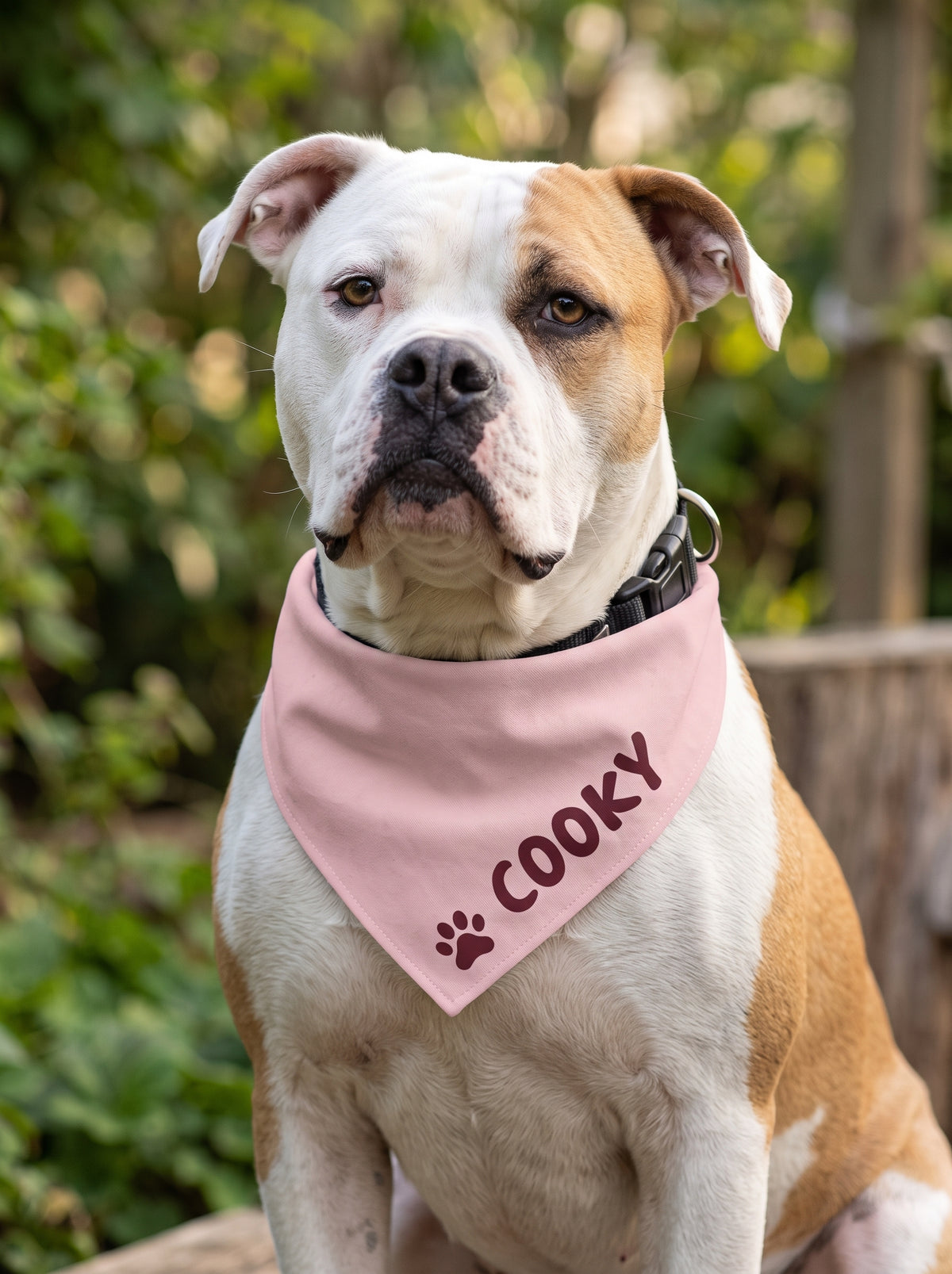 Pink Bandana with Personalized Pet Name