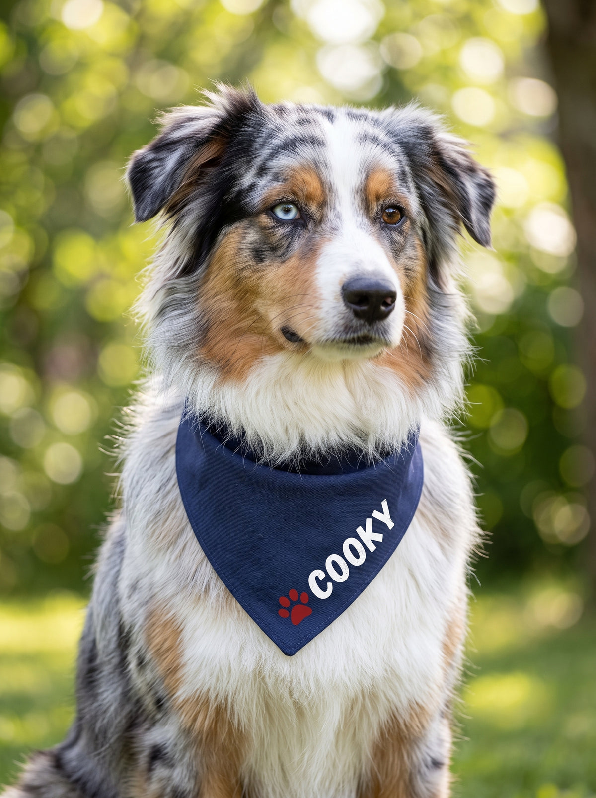 Blue Bandana with Personalized Pet Name